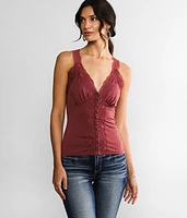 Lace Trim Tank Top