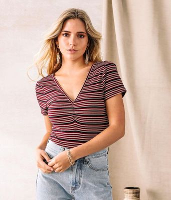 Willow & Root Striped Strappy Back Bodysuit
