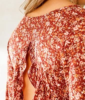 Open Ruffle Back Top
