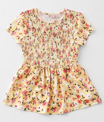 Girls - Willow & Root Smocked Floral Top