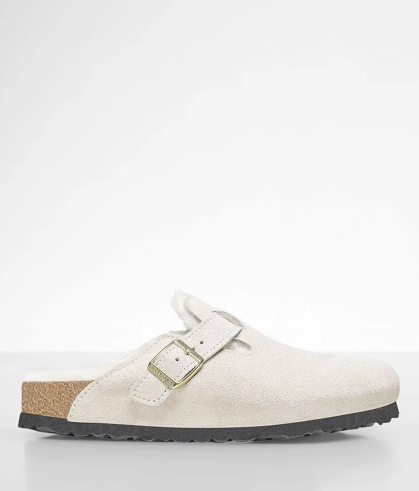 Birkenstock Boston Suede Shearling Clog