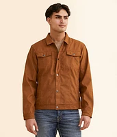 Faux Suede Trucker Jacket