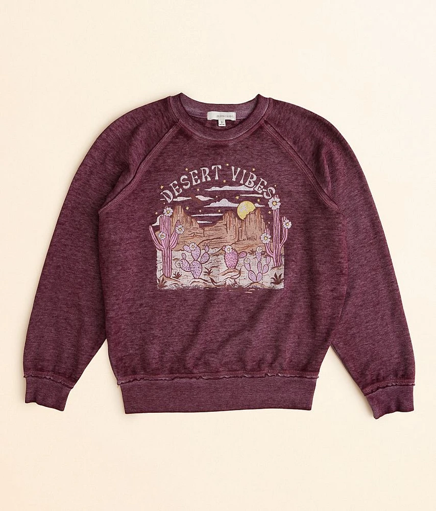 Girls - Modish Rebel Desert Vibes Burnout Pullover