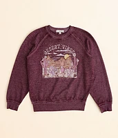 Girls - Modish Rebel Desert Vibes Burnout Pullover