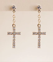 Glitz Cross Earring