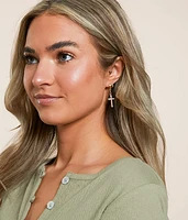 Glitz Cross Earring