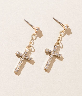 Glitz Cross Earring