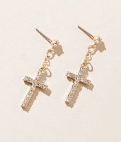 Glitz Cross Earring