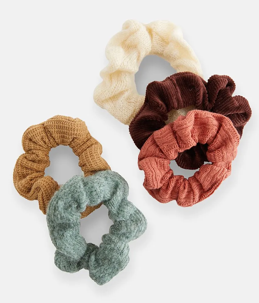 5 Pack Assorted Hair Scrunchies