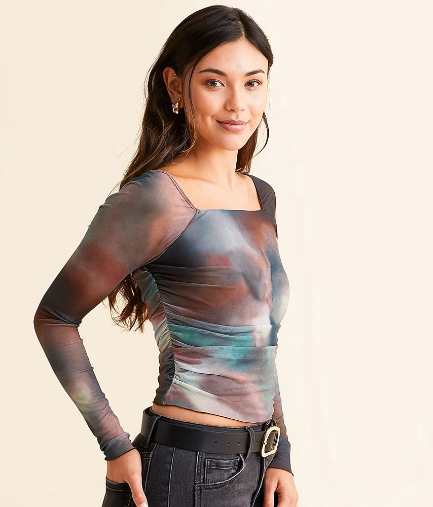 Marble Mesh Top