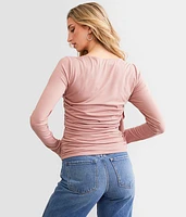 Rosette Square Neck Top