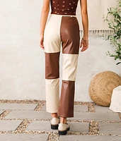 Color Block Pleather Pant