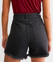 Ultra High Rise Rhinestone Fringe Short