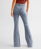 Rhinestone Ultra High Rise Flare Stretch Jean