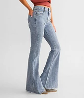 Rhinestone Ultra High Rise Flare Stretch Jean