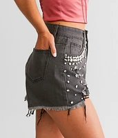 Ultra High Rise Rhinestone Short