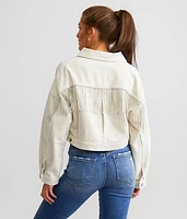 Rhinestone Fringe Corduroy Jacket