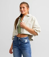 Rhinestone Fringe Corduroy Jacket