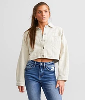 Rhinestone Fringe Corduroy Jacket