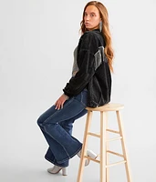 Rhinestone Fringe Corduroy Jacket