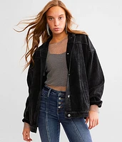 Rhinestone Fringe Corduroy Jacket