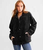 Rhinestone Fringe Corduroy Jacket