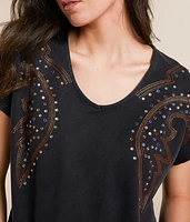 Western Rhinestone Top