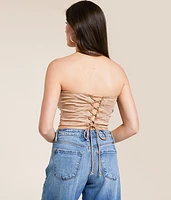 Studded Faux Suede Tube Top