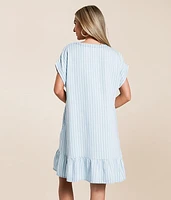 Striped Chambray Dress