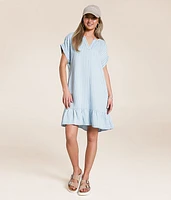 Striped Chambray Dress