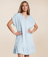 Striped Chambray Dress