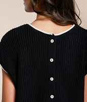 Back Button Sweater