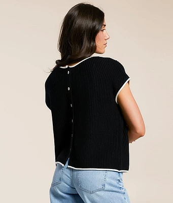 Back Button Sweater