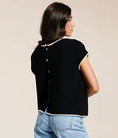 Back Button Sweater