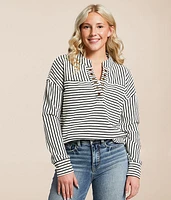 Blu Pepper Striped Pullover