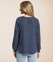 Raw Edge Ribbed Top