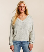 Raw Edge Striped Top