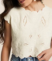 Embroidered Linen Tank Top