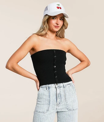 Textured Knit Tube Top