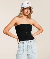 Textured Knit Tube Top