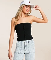 Textured Knit Tube Top