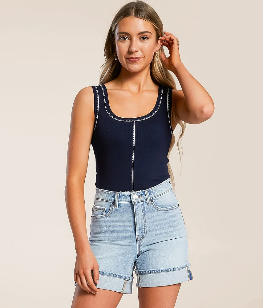 Contrast Stitch Tank Top