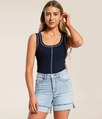 Contrast Stitch Tank Top