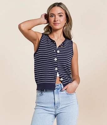 Striped Sweater Tank Top