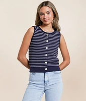 Striped Sweater Tank Top