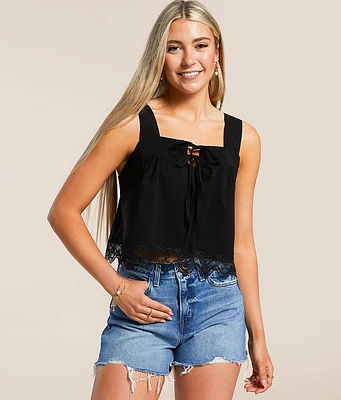 Lace Trim Tank Top