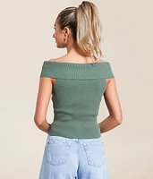 Foldover Off The Shoulder Top