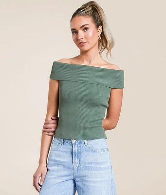 Foldover Off The Shoulder Top
