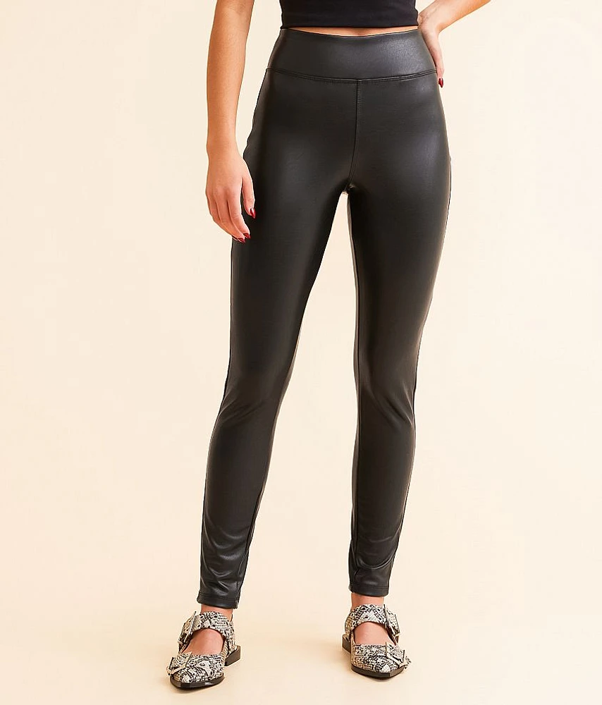 Buckle Black Pull-On Legging