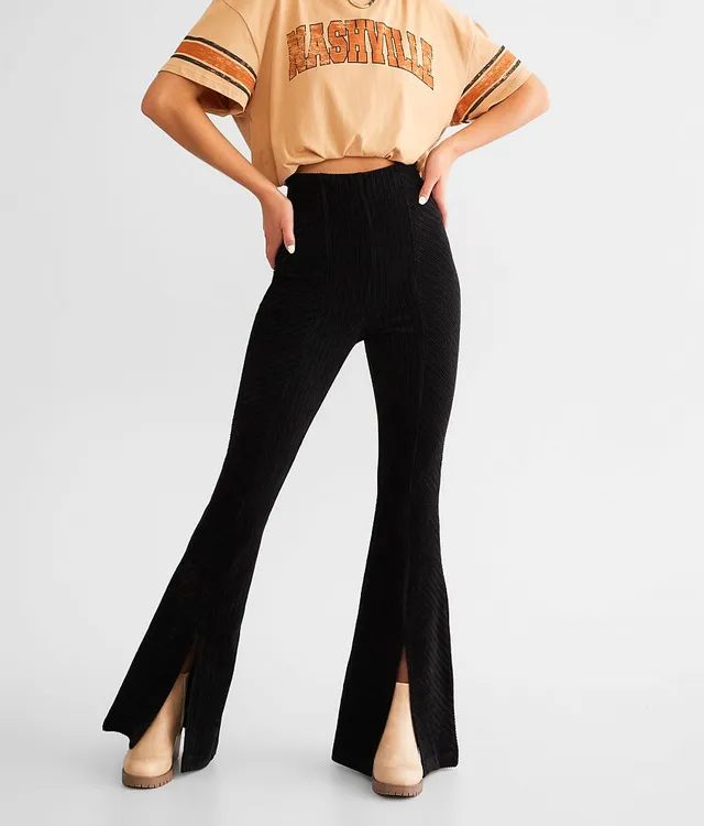 Buckle Shinestar Split Flare Pant